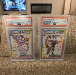 POKEMON ESPEON EX 175 & UMBREON EX 176 PSA 9 PROMO PRISMATIC EVO SEQUENTIAL - Image 1