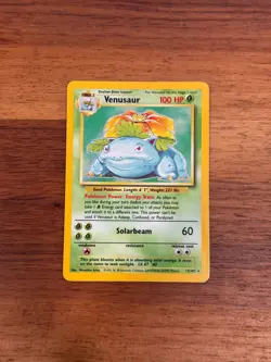 Pokemon Base Set Venusaur 015/102 Holo MP - Image 1