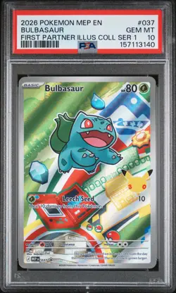 Bulbasaur 037 - Pokemon First Partner Illustration Series 1 Promo - PSA 10 - Image 1