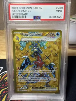 2023 Pokemon PAR EN Paradox Rift Garchomp EX Hyper Rare PSA 9 No. 260 - Image 1