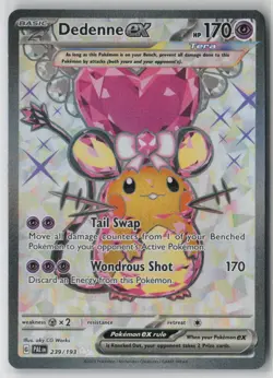 Dedenne ex 239/193 Ultra Rare Paldea Evolved Holo Near Mint - Image 1