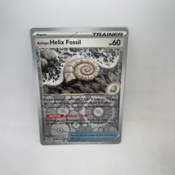 Antique Helix Fossil 153/165 Common 151 Pokemon Reverse Holo Near Mint - Image 1