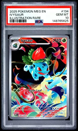 2025 POKEMON MEG EN-MEGA EVOLUTION ILLUSTRATION RARE #134 IVYSAUR PSA 10 - Image 1