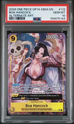 2026 ONE PIECE OP14 EB04 #112 AZURE SEA'S SEVEN BOA HANCOCK ALT ART PSA 10 - Image 1