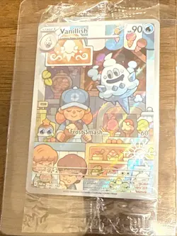 Vanillish 190/182 Holiday 2025 Snowflake Stamp Promo SEALED Pokemon TCG Card - Image 2