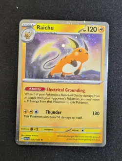 Raichu (Cosmos Holo) 026/165 Rare Miscellaneous Cards & Products Holo MCAP - Image 1