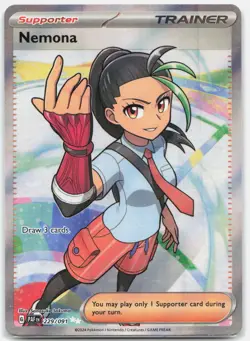Nemona 229/091 Ultra Rare Paldean Fates Pokemon Near Mint - Image 1