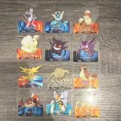 Edibas Pokemon Lamincards Lot 11 Laminated Plastic Cards 2000 English - Image 1