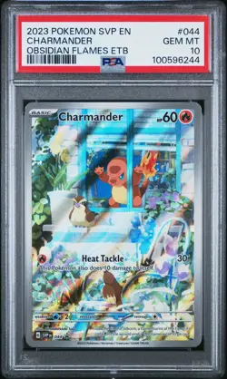2023 POKEMON SVP EN-SV BLACK STAR PROMO #044 CHARMANDER PSA 10 - Image 1