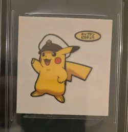 CGC 9 Captain Pikachu Pokemon Daiichi Pan Licensed Sticker Mint - Image 3