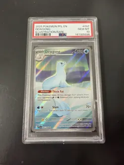 2025 Pokemon PFL Dewgong Illustration Rare PSA 10 GEM MINT #097 Full Art - Image 1