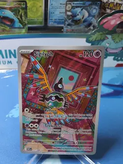 Pokemon TCG Sigilyph 121/086 Illustration Rare Full Art Holo White Flare NM - Image 1