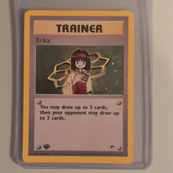 Wizards Pokemon TCG Gym Heroes Erika 16/132 Trainer Holo Rare English 2000 - Image 1