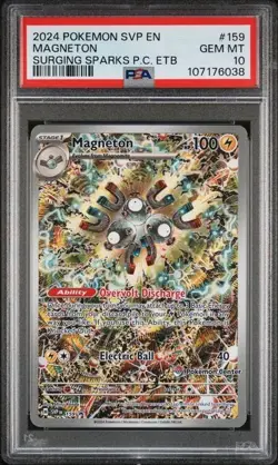 Pokemon Center ETB Magneton SVP 159 Surging Sparks PSA 10 Stamped Promo - Image 1