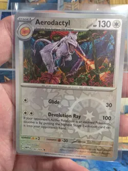 Aerodactyl 142/165 Reverse Holo Pokemon TCG SV: Scarlet & Violet 151 NM - Image 1