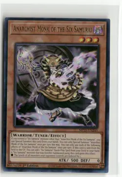 Yugioh Anarchist Monk of the Six Samurai MP25-EN245 Ultra Rare NM 1st Ed - Image 1