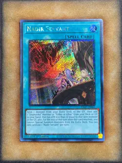Yugioh Nadir Servant RA01-EN062 Platinum Secret Rare 1st Ed NM - Image 1