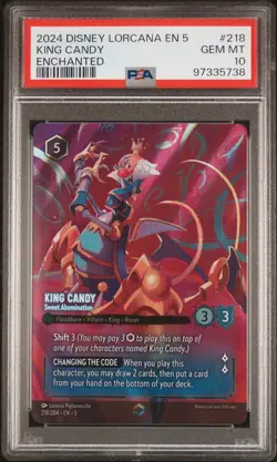 2024 Disney Lorcana King Candy #218 Enchanted Shimmering Skies PSA 10 - Image 1