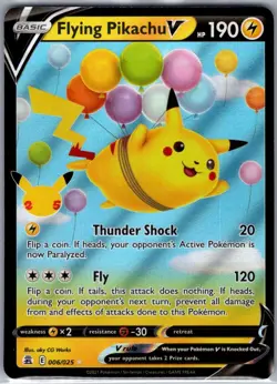 Flying Pikachu V 006/025 Celebrations - Pokemon Card - NM - Image 1