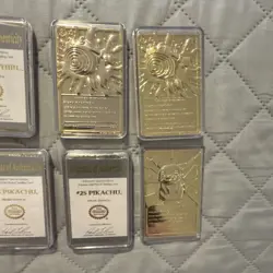Nintendo Pokemon TCG 1999 23K Gold Plated Metal Cards Lot of 10. - Image 3