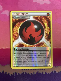 Pokemon Card Burning Energy Breakthrough Reverse Holo 151/162 Near Mint - Image 1