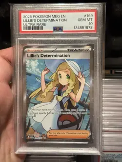 Pokemon Lillie's Determination 169/132 Me01 Mega Evolution Holo EN 2025 PSA 10 - Image 1