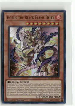 Yugioh Horus the Black Flame Deity MP25-EN158 Ultra Rare NM 1st Ed - Image 1