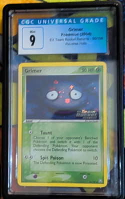 Pokemon TCG Grimer EX Team Rocket Returns 56/109 Reverse Holo CGC 9 English 2004 - Image 1