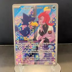 Pokemon TCG - Team Rocket's Murkrow - SV10: Destined Rivals 200/182 Illustration - Image 1
