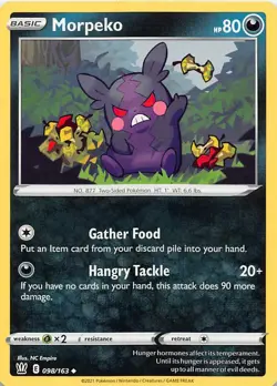 Morpeko 098/163 Uncommon Non Holo Pokemon TCG - Image 1