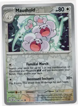 Maushold SSP 158/191 Surging Sparks Uncommon Reverse Holo Pokemon TCG - Image 1