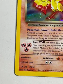 Pokemon Gym Heroes Rocket’s Moltres Holo Rare #12/132 - Image 4