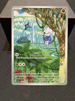 Meditite 153/142 Illustration Rare Stellar Crown Pokemon NM - Image 1