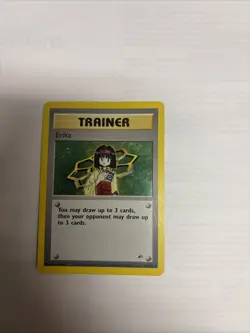 Pokemon Erika Gym Heroes 16/132 Holo Rare Vintage Trainer MP Card Pokemon - Image 1