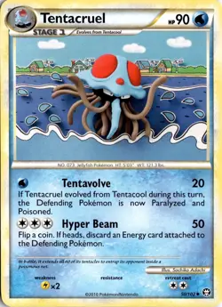 Tentacruel 50/102 Triumphant Pokemon Card TCG - Image 1