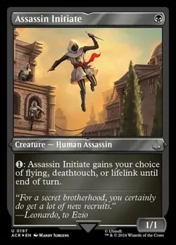 Assassin Initiate - Foil Etched Assassin's Creed NM MTG - Image 1