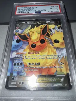 PSA 8 Pokemon NM-MT Flareon EX XY Generations Radiant 2016 Holo RC28/RC32 - Image 2