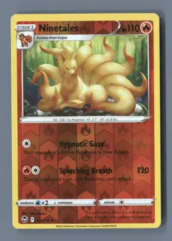 Ninetales 018/195 Uncommon Silver Tempest Pokemon Reverse Holo Lightly Played - Image 1