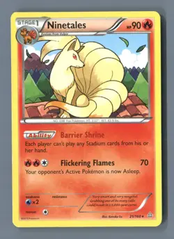 Ninetales 21/160 Rare Primal Clash Pokemon Near Mint - Image 1
