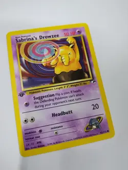MINT/Nm Sabrina's Drowzee 92/132 Gym Heroes 1st Edition Pokemon Vtg - Image 1