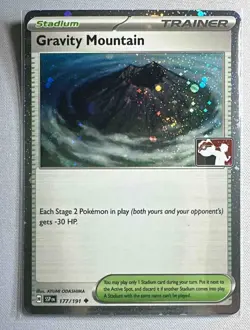 Gravity Mountain 177/191 Cosmos Holo Pokemon Play Prize Pack Series 7 Play Stamp - Image 1