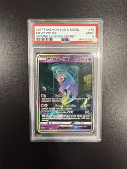 Pokemon Mewtwo GX Shining Legends Secret Rare #78 PSA 9 Mint - Image 1