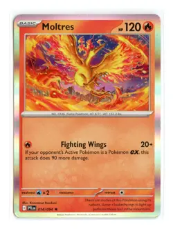 Moltres 014/094 Holo Rare Holo ME02: Phantasmal Flames Pokemon NM - Image 1