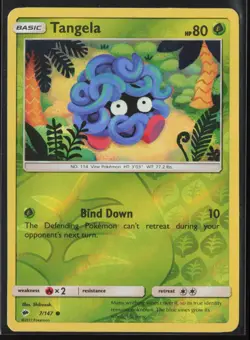 TANGELA 7/147 COMMON BURNING SHADOWS POKEMON REVERSE HOLO NM/M - Image 1