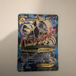 Pokemon M Mewtwo EX Ultra Rare Mega Full Art Holo 159/162 - Image 1