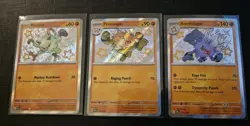Mankey Primeape Annihilape 169 170 171 Shiny Pokemon Paldean Fates NM - Image 1