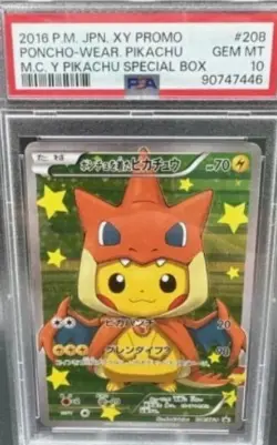 2016 Pokemon Pikachu Poncho Charizard Y English XY Promo # 2008 GEM MINT - Image 1