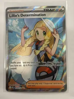 Pokemon Lillie's Determination 169/132 ME01 Full Art Holo Trainer - Image 1