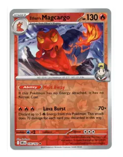 Ethan's Magcargo 036/182 Rare Reverse Holo SV10: Destined Rivals Pokemon NM - Image 1