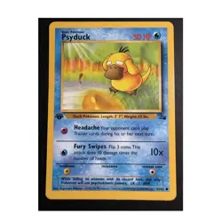 Pokemon TCG Psyduck Fossil 53/62 1st Edition 50 HP 1999 Wizards Regular RARE - Image 1